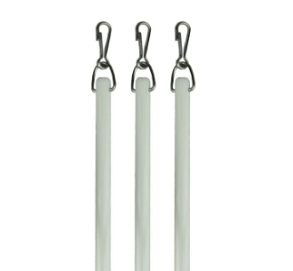 Varillas de fibra de vidrio blancas s&oacute;lidas para accesorios de barra de cortina, varillas de fibra de vidrio